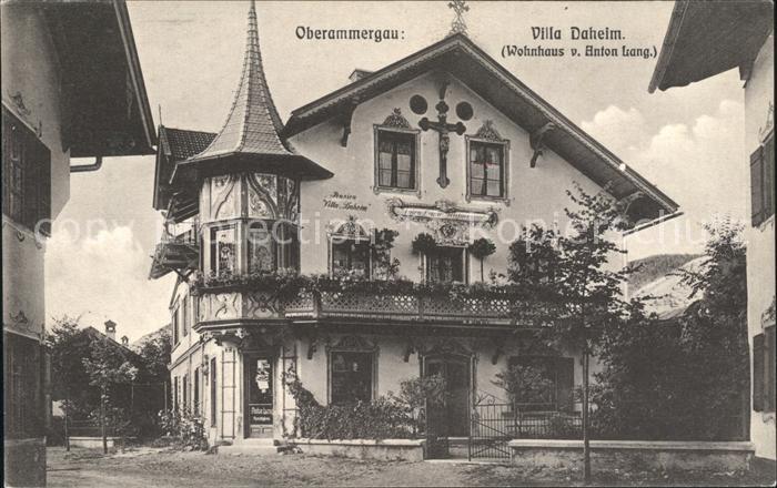 Oberammergau Villa Daheim Wohnhaus v. Anton Lang