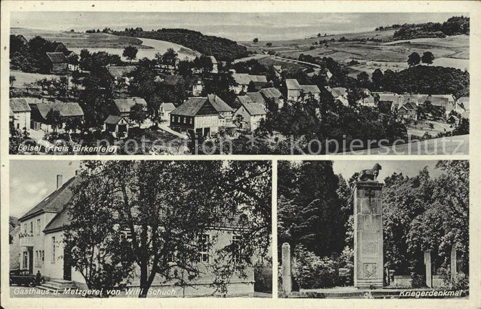 Leisel Gasthaus Metzgerei von Willi Schuch Kriegerdenkmal