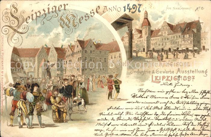 Leipzig Saechsisch Thueringische Industrie Gewerbe Ausstellung Am Naschmarkt