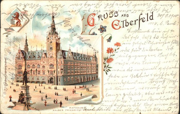 Elberfeld Wuppertal Rathaus Kaiser Friedrich-Denkmal