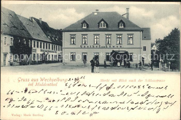 Wechselburg Markt Blick Schlossstrasse