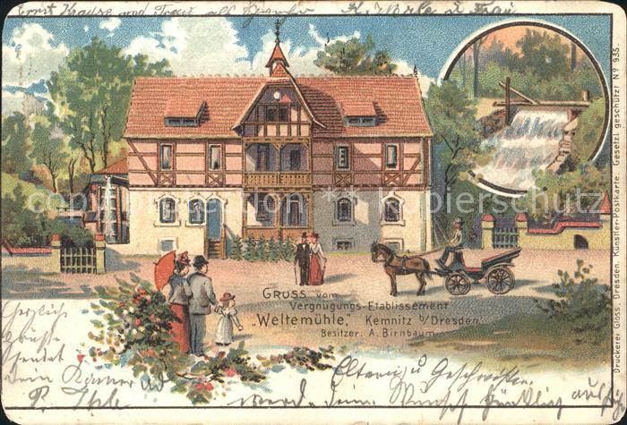 Kemnitz Dresden Vergnuegungs-Etablissement Weltemuehe