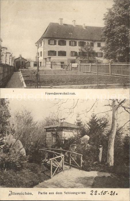 Illereichen Fremdenwohnhaus Partie aus dem Schlossgarten