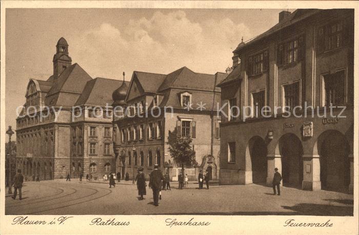 Plauen Vogtland Rathaus Sparkasse Feuewache