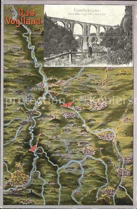Vogtland Region Elstertalbruecke Panorama Elsterberg Plauen Greiz