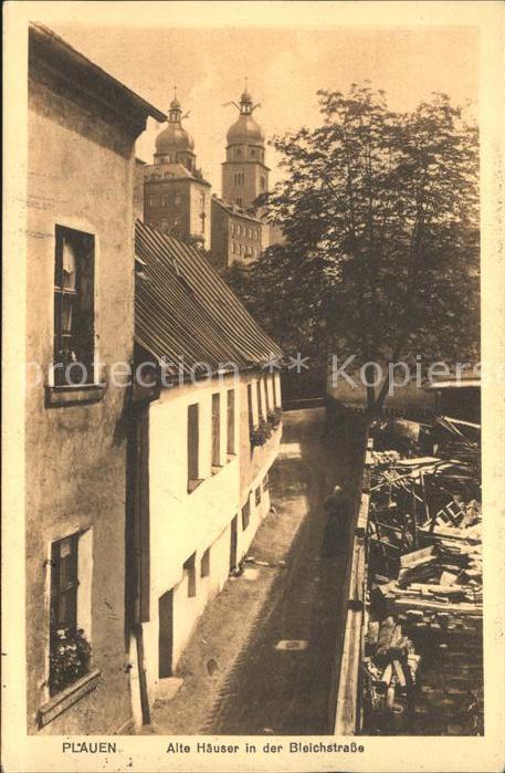 Plauen Vogtland Alte Haeuser in der Bleichstrasse