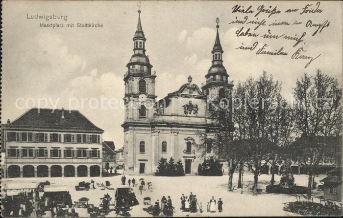 Ludwigsburg Marktplatz Stadtkirche
