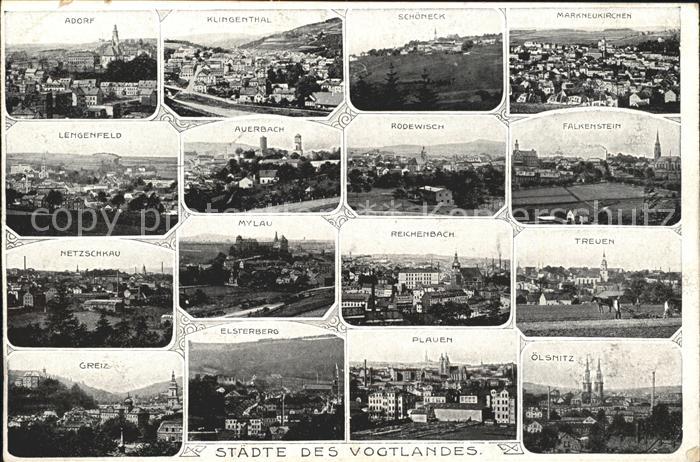 Vogtland Region  Staedte Adorf Mylau Treuen Plauen Elsterberg Greiz