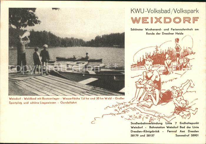 Weixdorf KWU Volksbad Volkspark Waldbad Bootsanleger