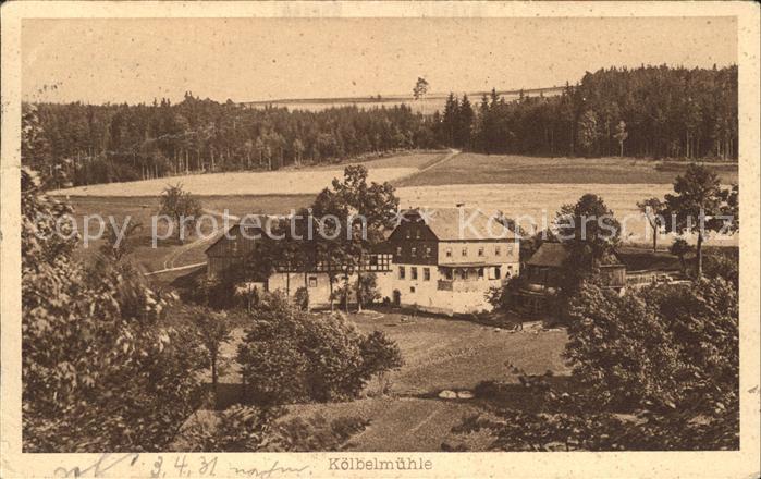 Plauen Vogtland Bahnpost Gastwirtschaft Koelbelmuehle