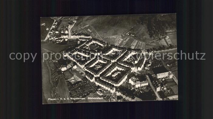 Plauen Vogtland Fliegeraufnahme Suedvorstadt