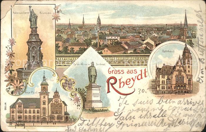 Rheydt Rathaus Hohenzollern Brunnen Kaiser Wilhelm Denkmal Neue Post