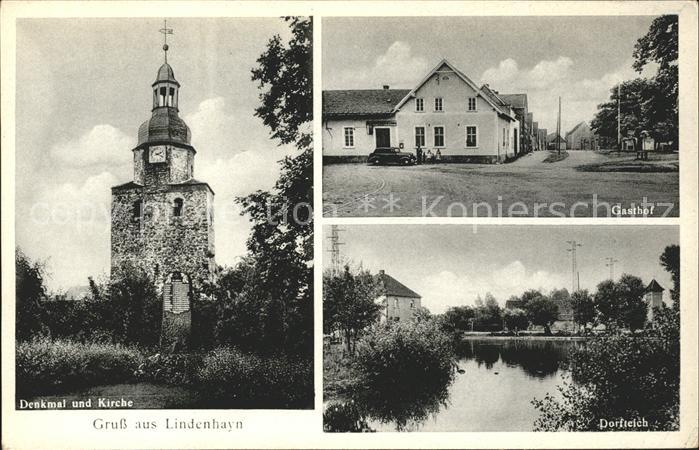Schoenwoelkau Gasthof Lindenhayn Denkmal Kirche Dorfteich