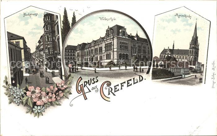 Krefeld Hochstrasse Webeschule Marienkirche