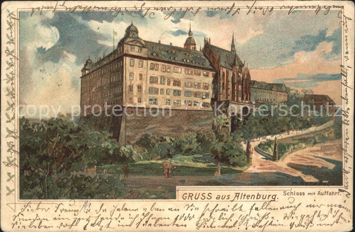 Altenburg Thueringen Schloss Altenburg mit Auffahrt