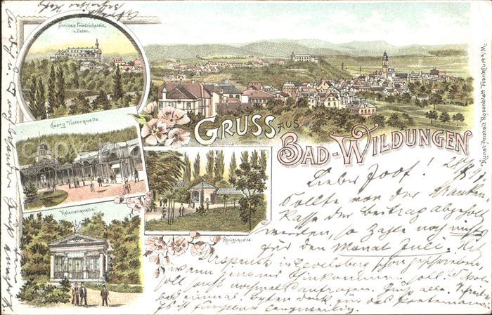 Bad Wildungen Schloss Friedrichstein v. Osten Georg Victorquelle Helenenquelle