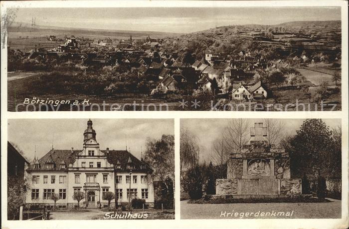 Boetzingen Schulhaus Kriegerdenkmal