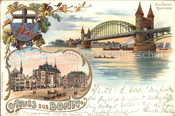 Bonn Rhein Marktplatz Neue Bonner Rheinbruecke
