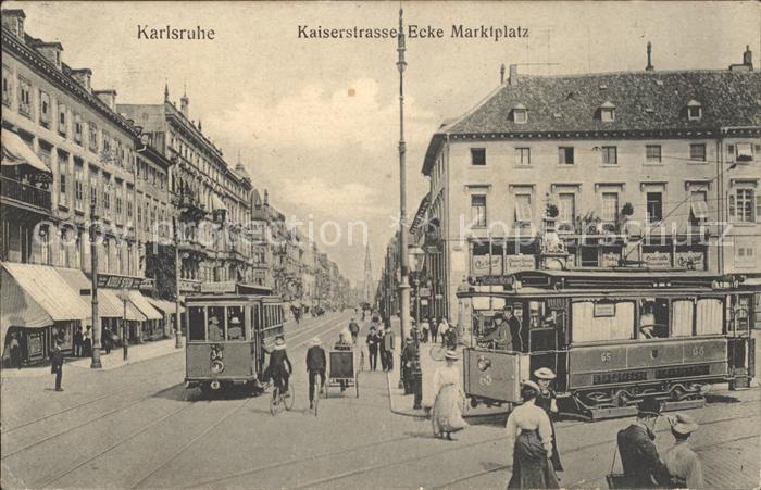 Karlsruhe Baden Kaiserstrasse Ecke Marktplatz