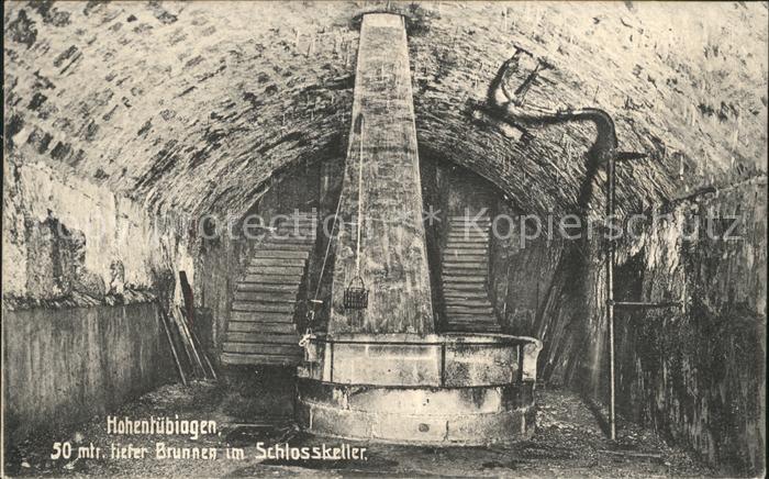 Tuebingen 50 mtr. tiefer Brunnen im Schlosskeller