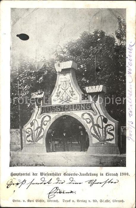Loerrach Hauptportal der Wiesenthaeler Gewerbe-Ausstellung