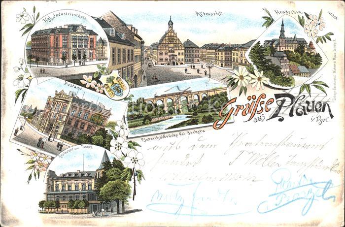 Plauen Vogtland Altmarkt Kgl. Industrieschule Restaurant Tunnel Postamt
