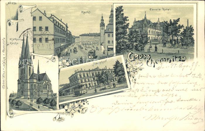 Chemnitz Markt Carola Hotel Bahnhof Markus Kirche