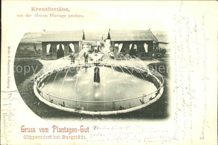 Goeppersdorf Burgstaedt Kreuzfontaene von der oberen Plantage gesehen