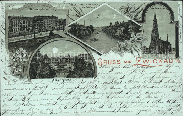 Zwickau Sachsen Roemerplatz Marienkirche Albertplatz