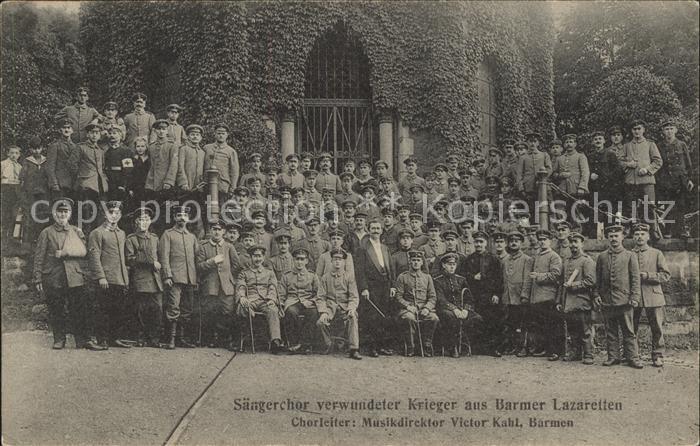 Barmen Wuppertal Saengerchor verwundeter Krieger aus Barmer Lazaretten