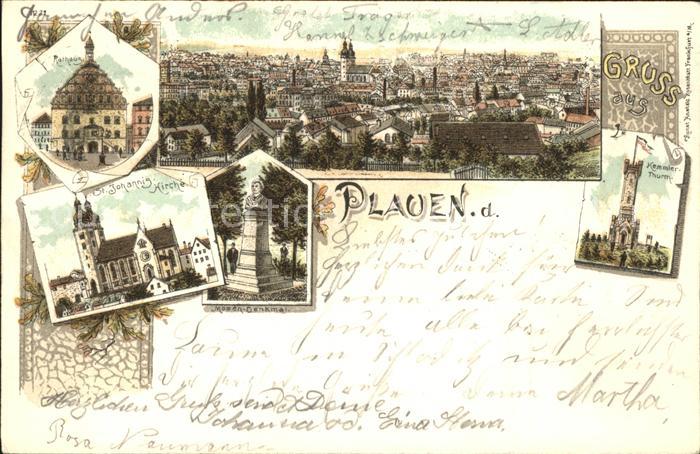 Plauen Vogtland Rathaus St. Johannis Kirche Hemmler-Thurm