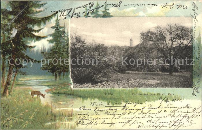 Greiz Thueringen Partie aus dem Fuerstl. Park