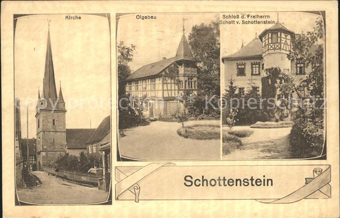 Schottenstein Kirche Olgabau Schloss d. Freiherrn Schott v. Schottenstein