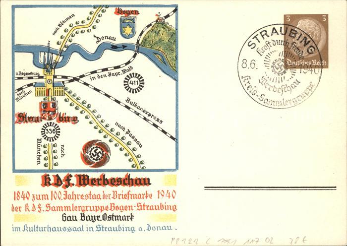Straubing Kulturhaussaal 1840 zum 100. Jahrestag der Briefmarke 1940 der Sammelg