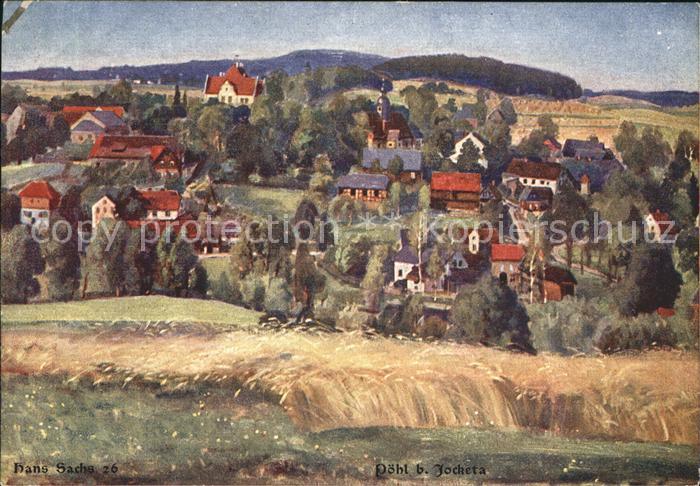 Poehl Vogtland Gasthof zum Triebtal  Kuenstlerkarte Hans Sachs 26