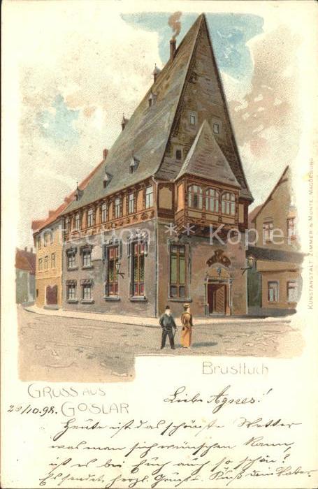 Goslar Haus Brusstuch Kuenstlerkarte
