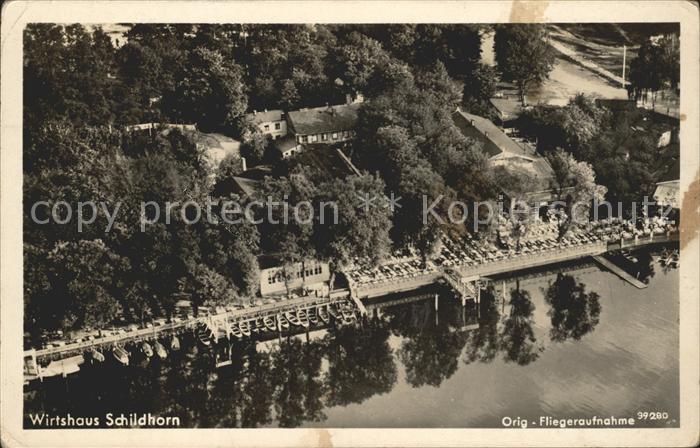 Schildhorn Berlin Fliegeraufnahme Wirtshaus Schildhorn