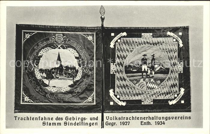 Sindelfingen Trachtenfahne des Gebirgs- und Volkstrachtenerhaltungsvereins