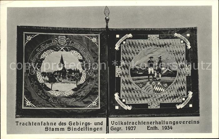 Sindelfingen Trachtenfahne des Gebirgs- und Volkstrachtenerhaltungsvereins