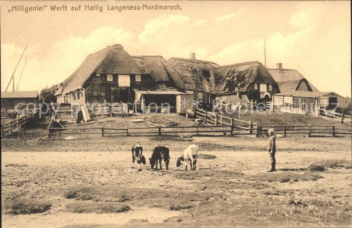 Langeness Hilligenlei Werft auf Hallig