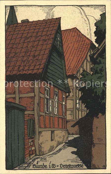 Buende Herford Dorfstrasse Kuenstlerkarte