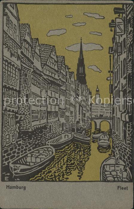 Hamburg Fleet Kuenstlerkarte