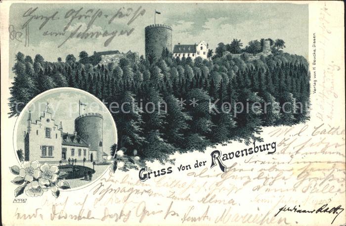 Ravensburg (Burg) Borgholzhausen NRW Litho