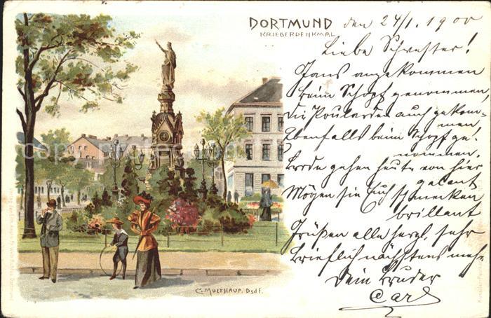 Dortmund Kriegerdenkmal Kuenstlerkarte