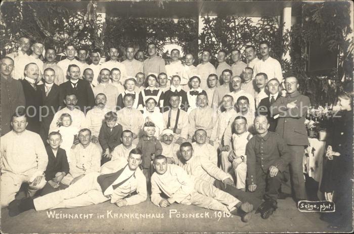 Poessneck Gruppenfoto Weihnacht im Krankenhaus