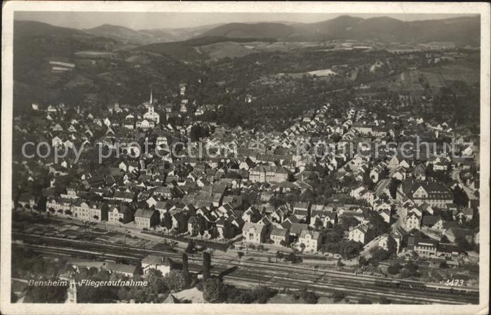 Bensheim Bergstrasse Fliegeraufnahme