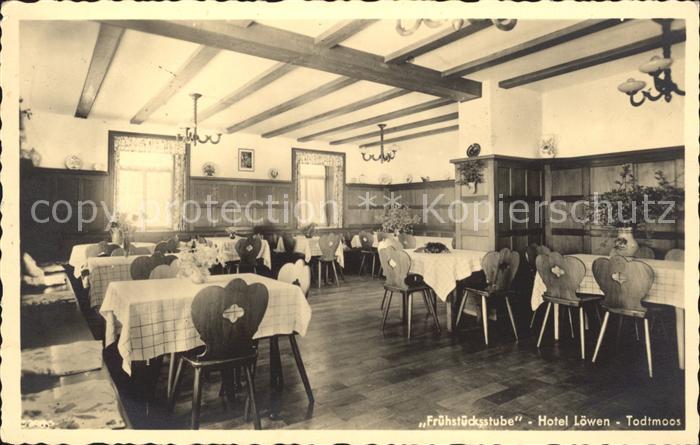 Todtmoos Hotel Loewen Fruehstuecksstube