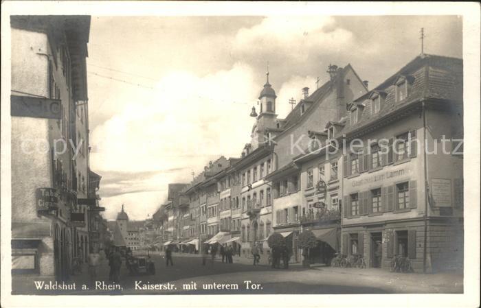 Waldshut Tiengen Rhein Kaiserstrasse mit unterem Tor