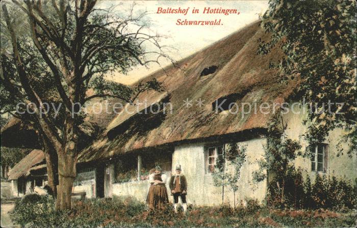 Hottingen Rickenbach Balteshof Bauern in Tracht