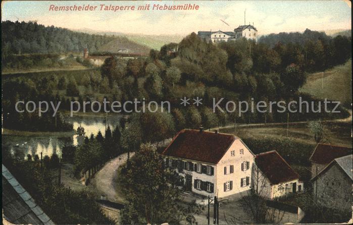 Remscheid Talsperre mit Mebusmuehle